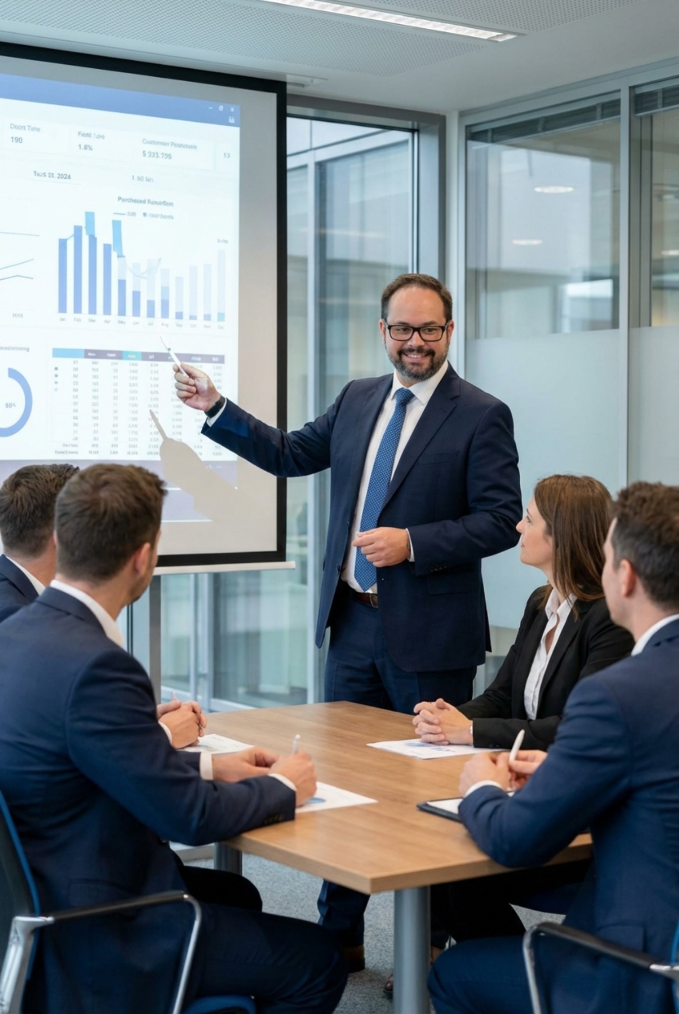 Rafael Osborne presenting a revenue strategy analysis